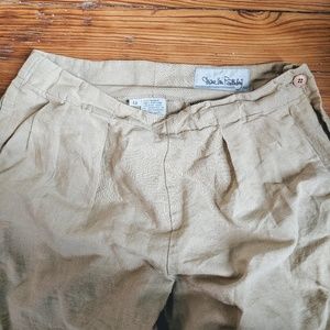 Diane Von Furstenberg Cropped Khaki Cotton Pants